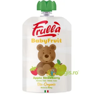 Piure cu Mar si Capsuni +6 Luni Baby Fruit Ecologic/Bio 100g