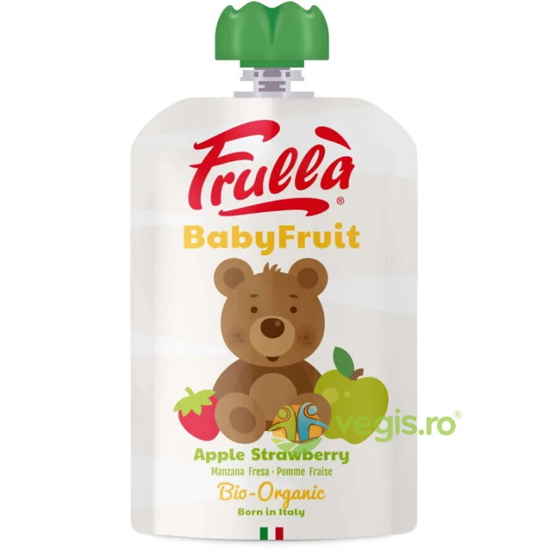 Piure cu Mar si Capsuni +6 Luni Baby Fruit Ecologic/Bio 100g Frulla — preț și oferte