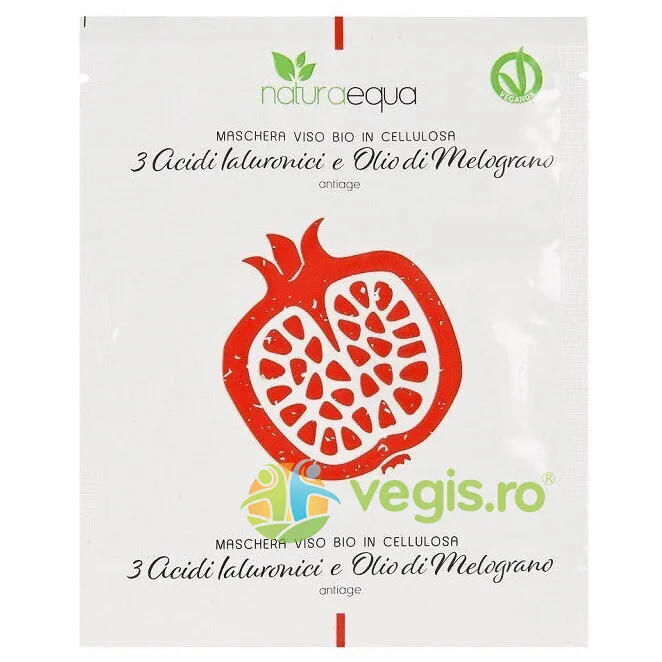 Masca Faciala Bio cu 3 Acizi Hialuronici si Ulei de Rodie 12ml NATURAEQUA — preț și oferte