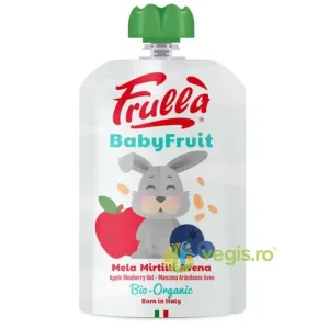 Piure pentru Copii +6 Luni cu Mar, Afine si Ovaz Ecologic/Bio 100g