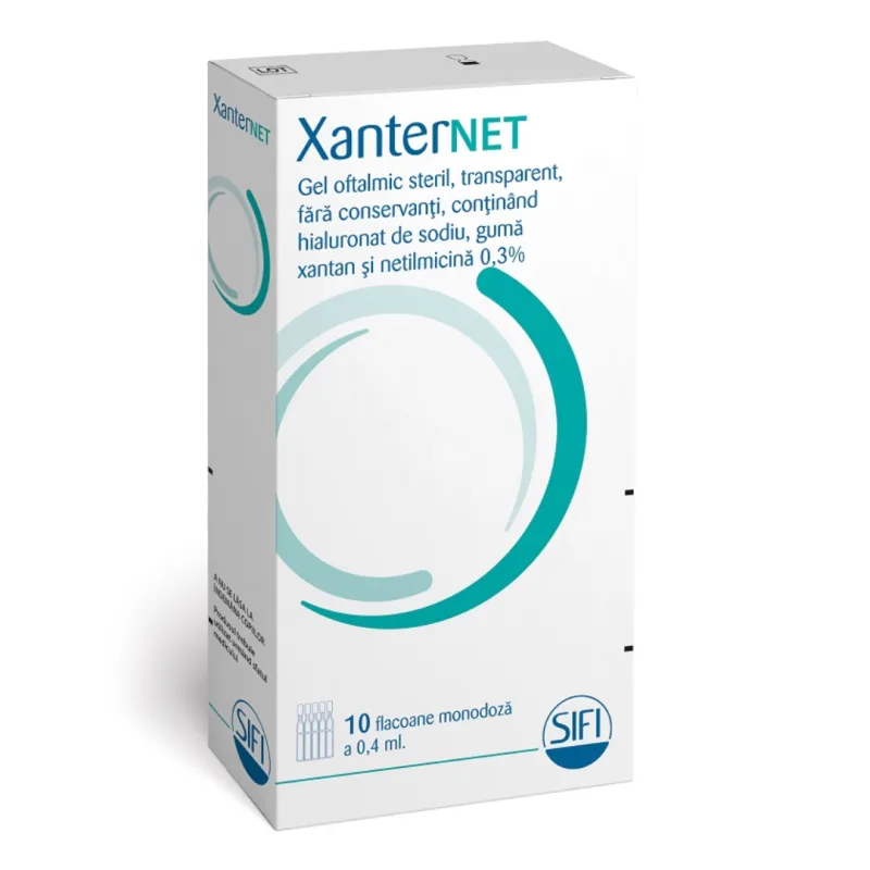 Gel oftalmic XanterNet, 0.4 ml, 10 flacoane monodoza, Sifi — preț și oferte