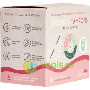 Tampoane din Bumbac Organic fara Fibre sau Plastic Super 16buc