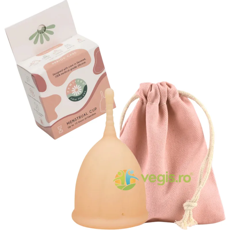 Cupa Menstruala Reutilizabila din Silicon Medical Roz Pudra Marimea S 1buc Femi.Eko — preț și oferte