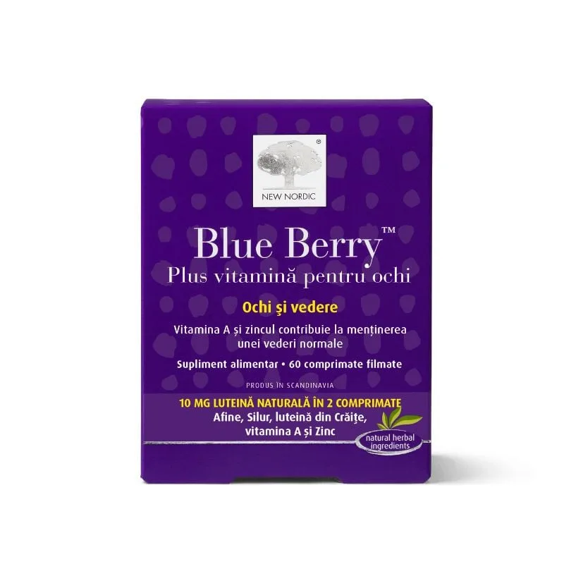 Blue Berry Plus, 60 comprimate filmate, New Nordic — preț și oferte