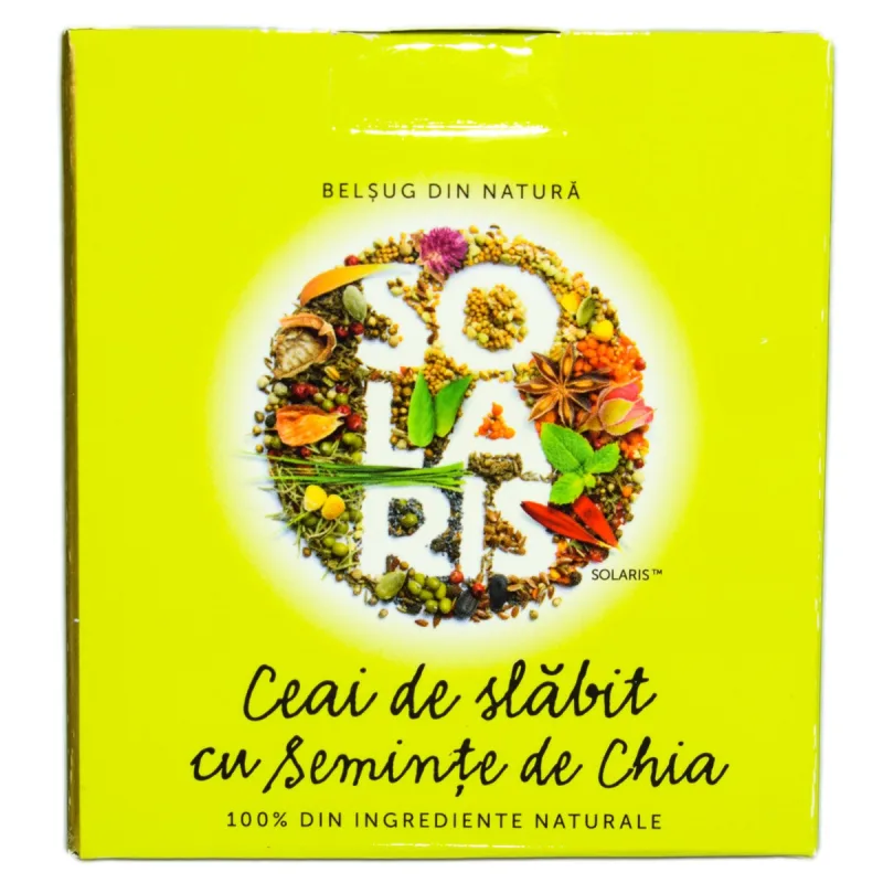 Ceai de slabit cu seminte de chia, 20 doze, Solaris — preț și oferte