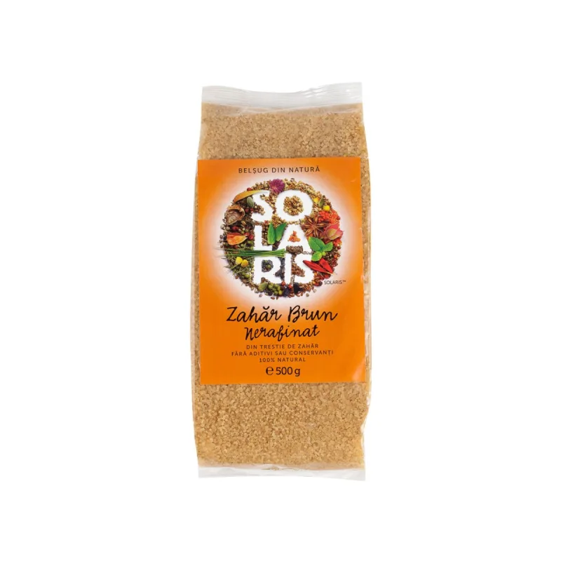 Zahar brun nerafinat, 500g, Solaris — preț și oferte