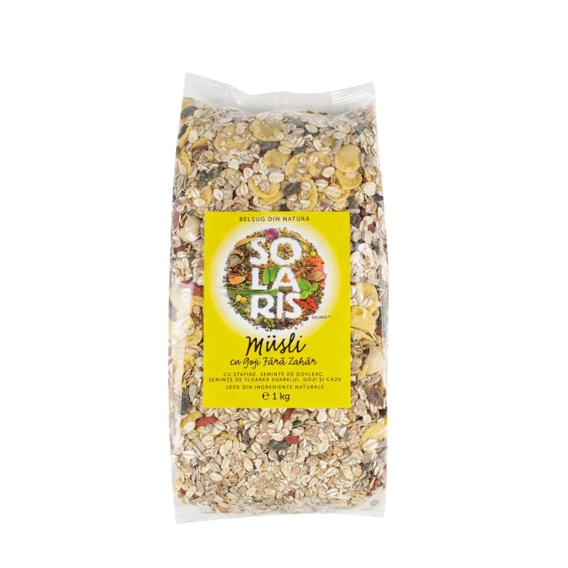 Musli cu Goji fara zahar, 1kg, Solaris — preț și oferte