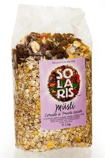 Musli cereale si fructe uscate, 1kg, Solaris — preț și oferte