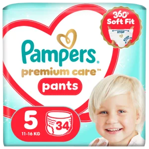 Scutece-chilotel Premium Care Pants Nr.5 12-17kg, 34 bucati, Pampers