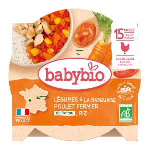 Meniu legume Basquaise si pui Poitou Bio, 260g, BabyBio