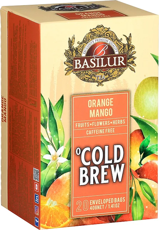 Ceai Cold Brew Orange & Mango, 20 plicuri, Basilur — preț și oferte