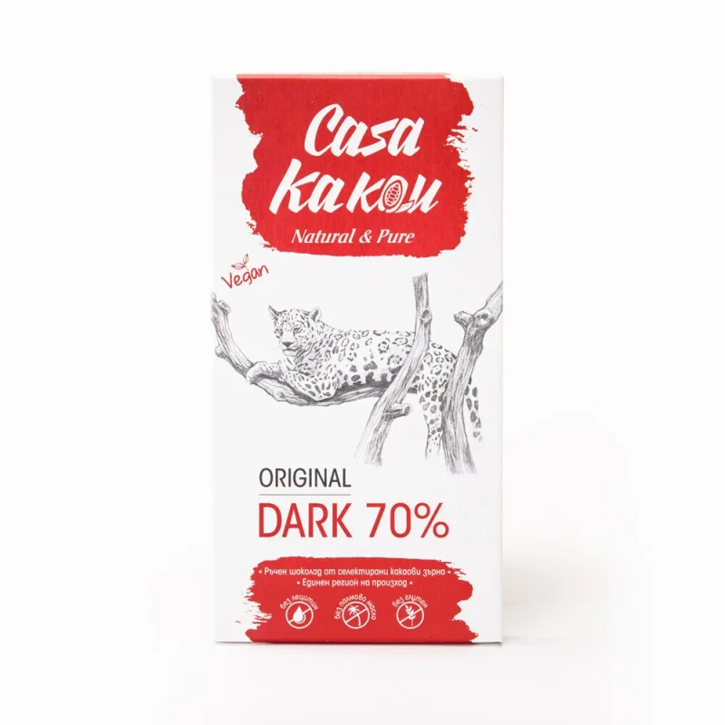 Ciocolata artizanala neagra 70%, 70g, Casa Kakau — preț și oferte
