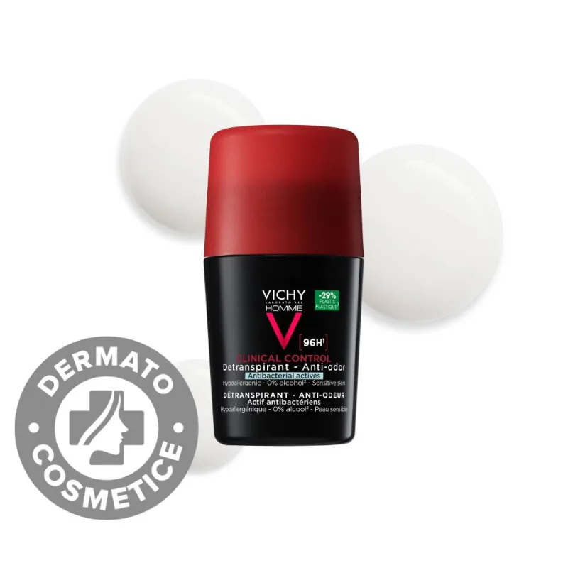 Deodorant Homme cu roll-on pentru barbati Clinical Control 96h, 50ml, Vichy — preț și oferte