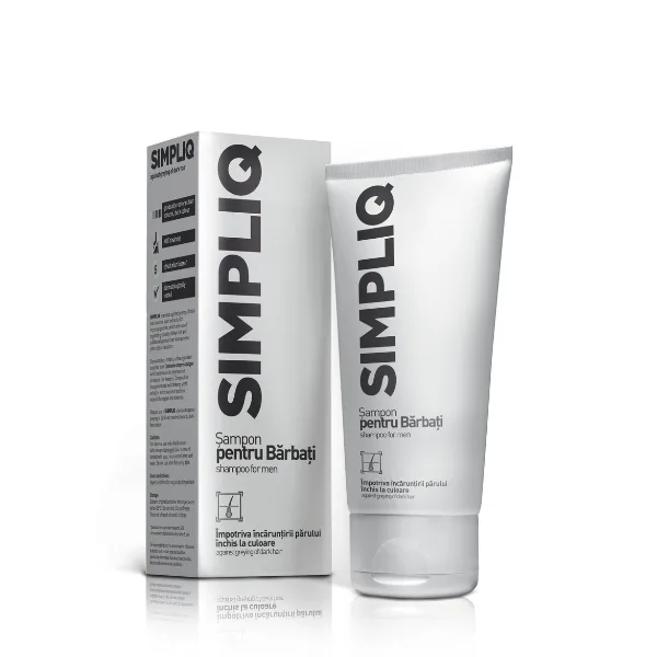Simpliq sampon impotriva incaruntirii parului inchis la culoare, 150ml, Aflofarm — preț și oferte