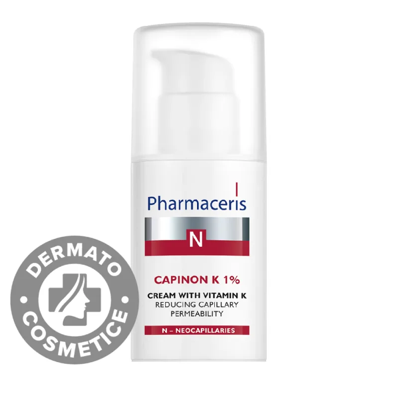 Crema cu vitamina K 1% pentru reducerea permeabilitatii capilarelor Canpinon N, 30ml, Pharmaceris — preț și oferte