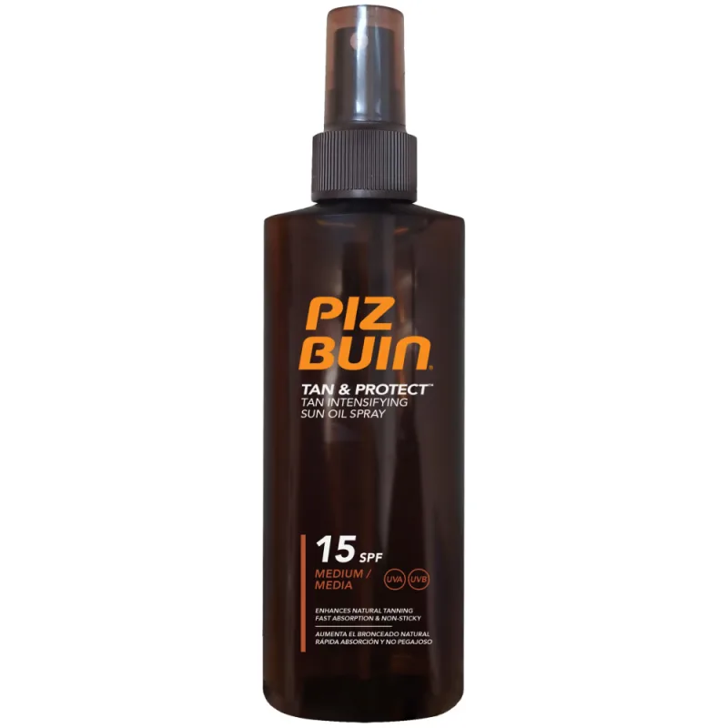 Ulei autobronzant Sun Tan & Protect SPF 15, 150ml, Piz Buin — preț și oferte