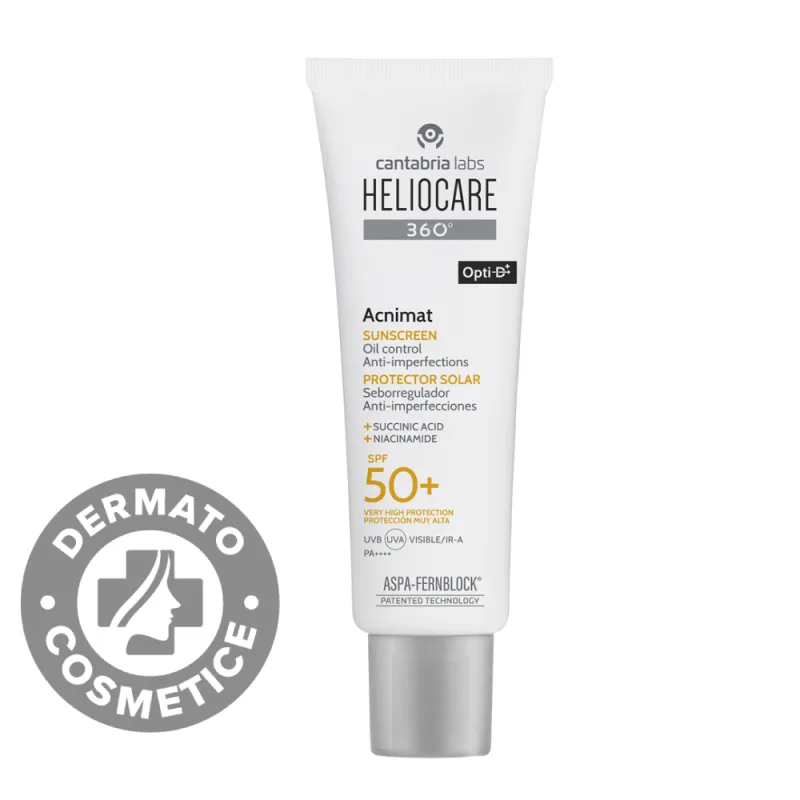 Crema pentru protectie solara cu SPF 50+ 360 Acnimat Heliocare, 50ml, Cantabria Labs — preț și oferte