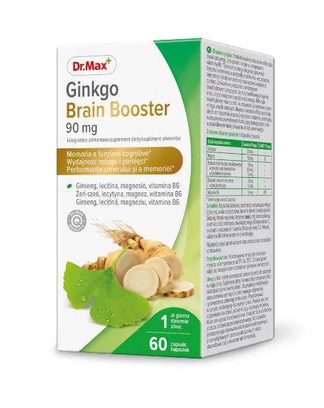 Dr. Max Ginkgo Brain Booster, 60 capsule — preț și oferte