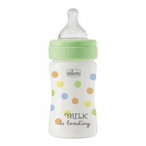Biberon cu tetina din silicon si flux lent Perfect Easy Unisex 0 luni+, 150ml, Chicco