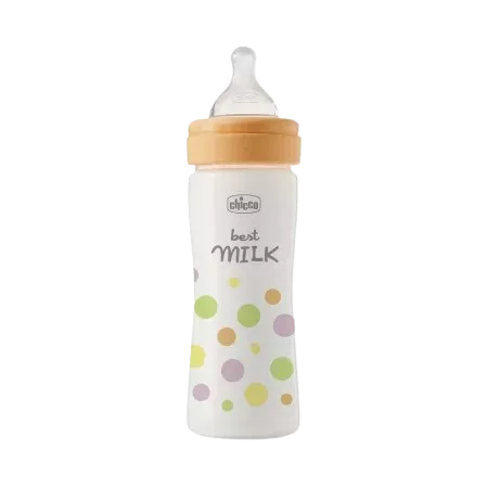 Biberon cu tetina din silicon si flux mediu Perfect Easy Fetite, 250ml, Chicco — preț și oferte
