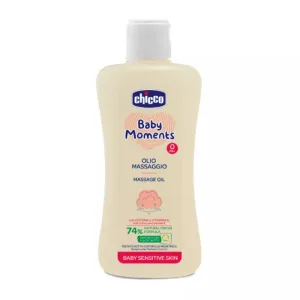Ulei de masaj dermatologic Baby Moments Sensitive pentru +0 luni, 200ml, Chicco