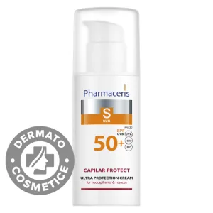 Crema de fata cu protectie solara SPF50+ pentru piele sensibila si rozacee Capilar Protect S, 50ml, Pharmaceris