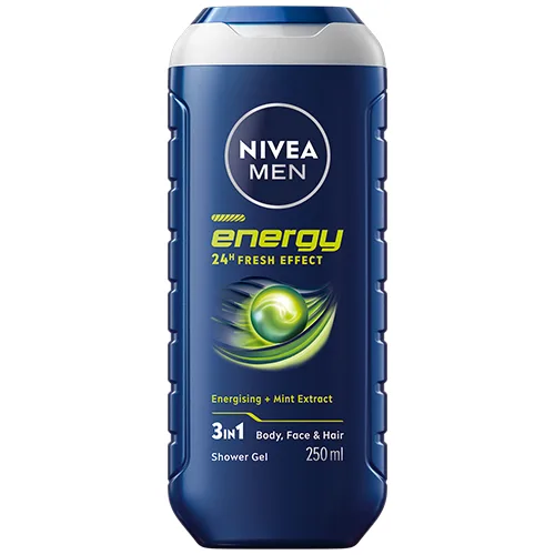 Gel de dus pentru barbati Energy Men, 250ml, Nivea — preț și oferte