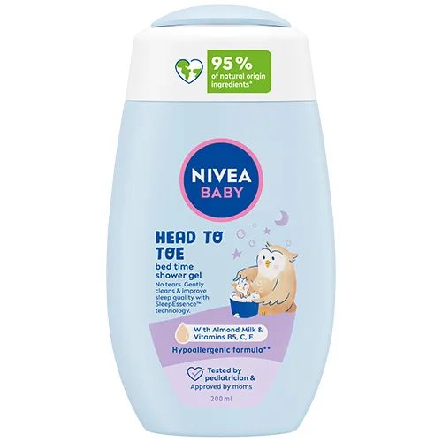 Gel de dus Head to Toe Bed Time Baby, 200ml, Nivea — preț și oferte