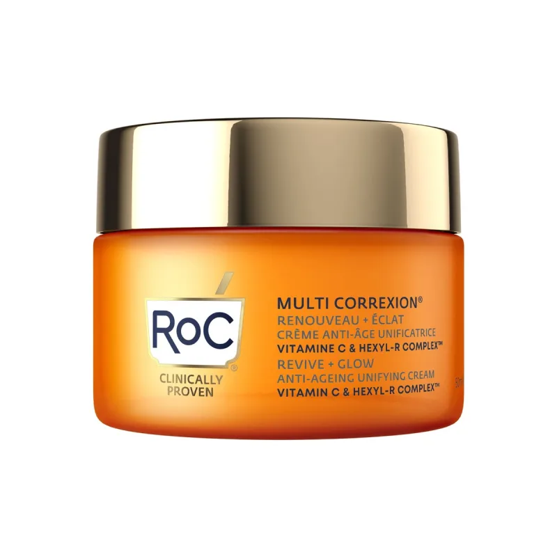 Crema anti-age uniformizanta Vitamina C Multi Correxion Revive + Glow, 50ml, RoC — preț și oferte