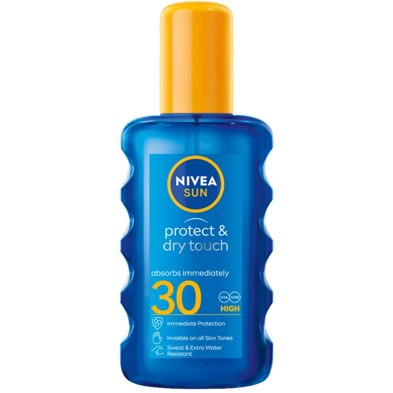 Spray pentru protectie solara SPF30 Protect & Dry Touch, 200ml, Nivea — preț și oferte