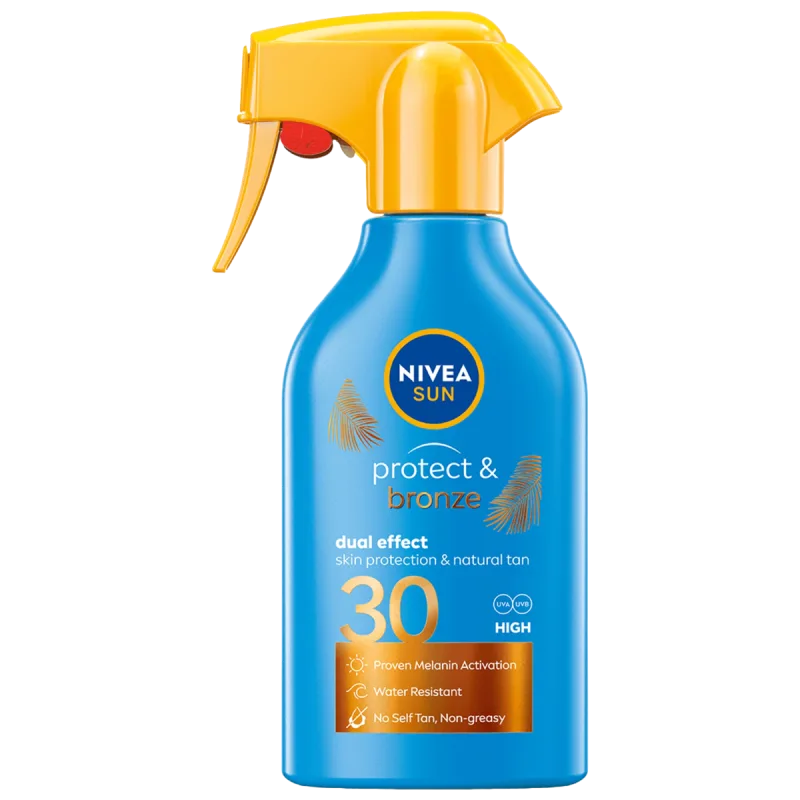 Spray cu protectie solara SPF30 Protect & Bronze Trigger, 270ml, Nivea — preț și oferte