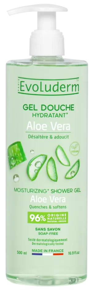 Gel de dus hidratant Aloe Vera, 500ml, Evoluderm