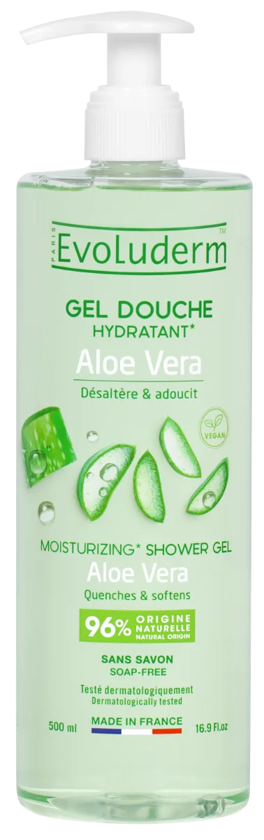 Gel de dus hidratant Aloe Vera, 500ml, Evoluderm — preț și oferte