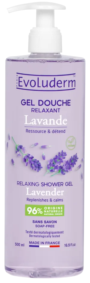 Gel de dus relaxant Lavande, 500ml, Evoluderm