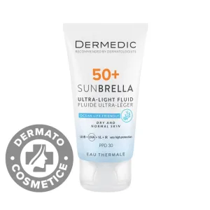 Fluid ultra light pentru ten uscat si normal cu SPF50+ Sunbrella, 40ml, Dermedic
