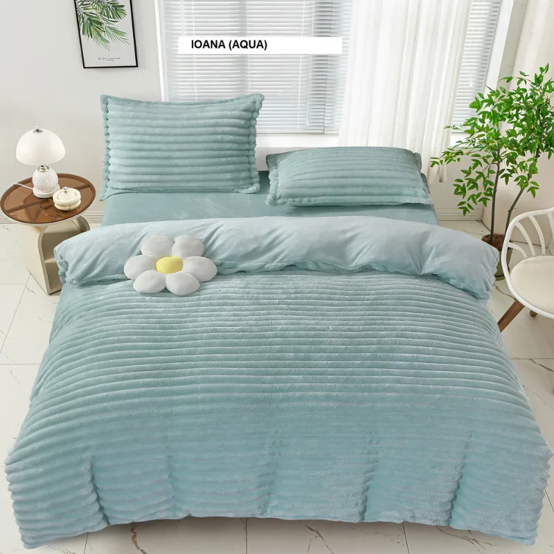 Lenjerie de pat pufoasa LINE Ioana (aqua) 230x250 cm, Ralex | 1 buc RALEX INFINITY — preț și oferte