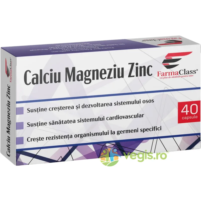 Calciu Magneziu Zinc 40cps Farmaclass — preț și oferte