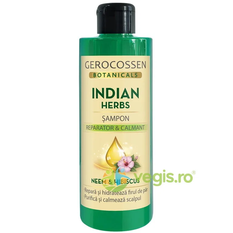 Botanicals Indian Herbs Sampon Reparator si Calmant cu Neem si Hibiscus 400ml GEROCOSSEN — preț și oferte