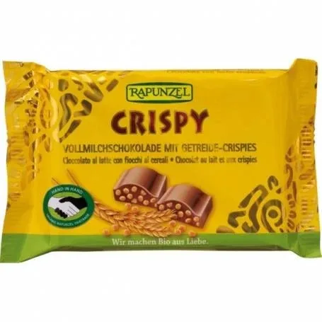 Ciocolata crocanta eco cu lapte integral, 100g, Rapunzel — preț și oferte