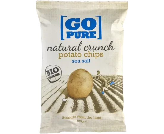 Chipsuri din cartofi cu sare coapte manual fara gluten Bio, 125g, Go Pure — preț și oferte