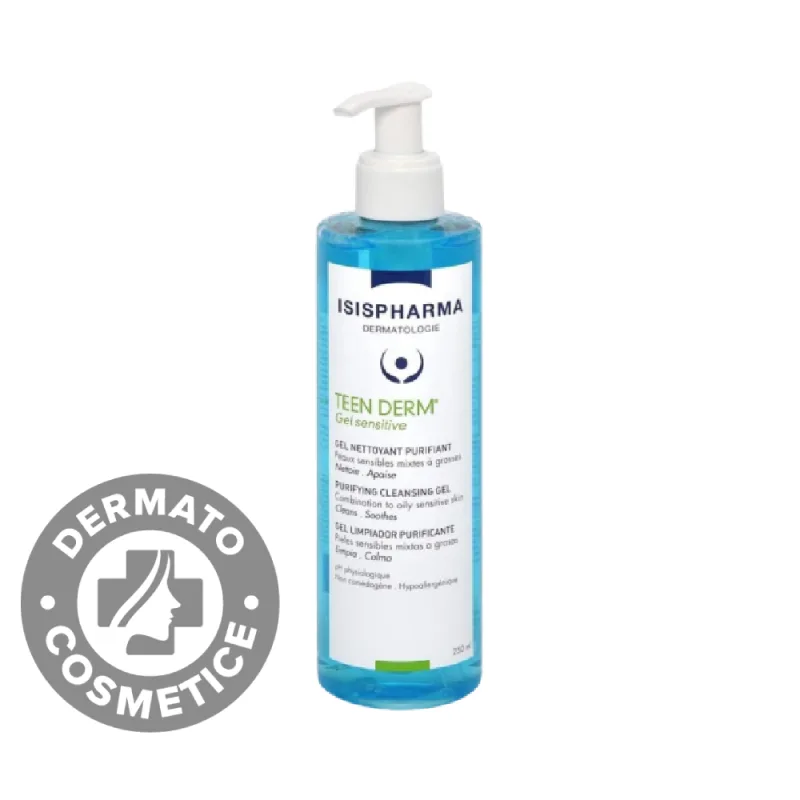 Gel de curatare Teen Derm Sensitive, 250ml, Isis Pharma — preț și oferte