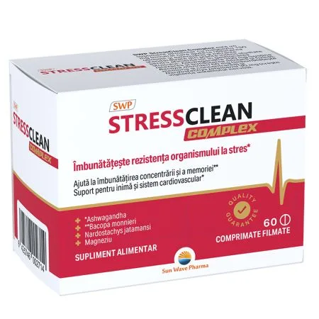 Stressclean Complex, 60 comprimate filmate, Sun Wave Pharma — preț și oferte