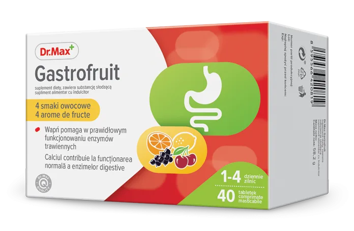 Dr. Max Gastrofruit, 40 comprimate masticabile — preț și oferte