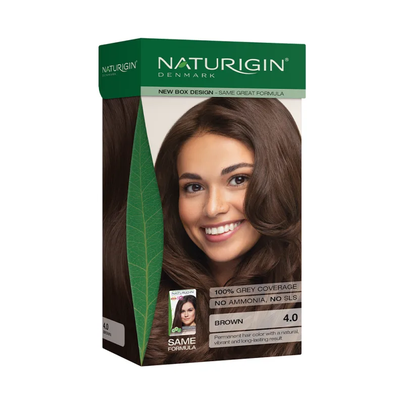 Vopsea de par Brown 4.0, 115ml, Naturigin — preț și oferte