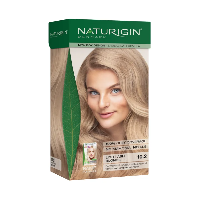 Vopsea de par Light Ash Blonde 10.2, 115ml, Naturigin — preț și oferte