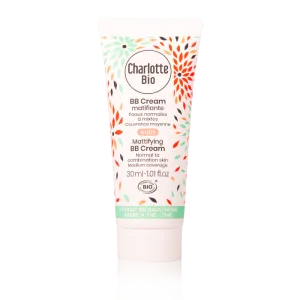 BB Cream bio matifiant pentru piele normala si mixta Nude, 30ml, Charlotte Bio