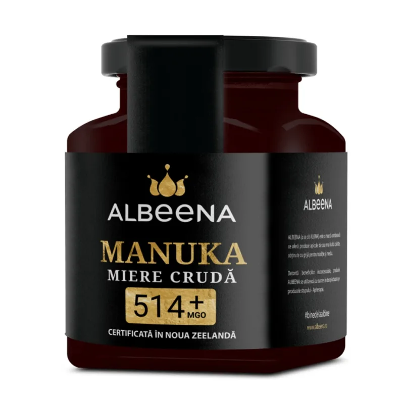 Miere de Manuka cruda, MGO 514+, 200 g, Albeena — preț și oferte