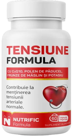 Tensiune Formula cu coenzima Q10, 60 capsule, Nutrific