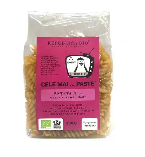 Paste Reteta 2 orez, porumb si naut eco fara gluten, 250g, Republica Bio — preț și oferte