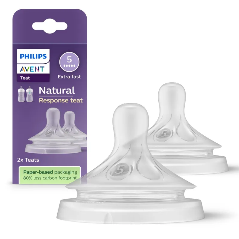 Set tetine cu debit rapid pentru +5 luni Natural Response SCY965/02, 2 bucati, Philips Avent — preț și oferte
